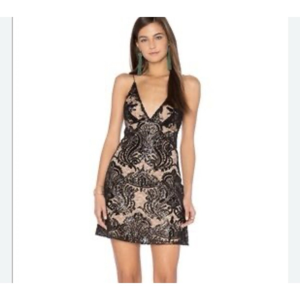 Free People Night Shimmers Dress Women's Size 0 Sequin Embellishment Mini Party - Picture 9 of 13